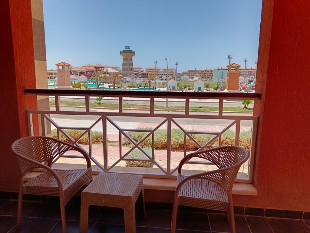 Balkón nebo terasa v ubytování Porto Sharm Chalet for Rent