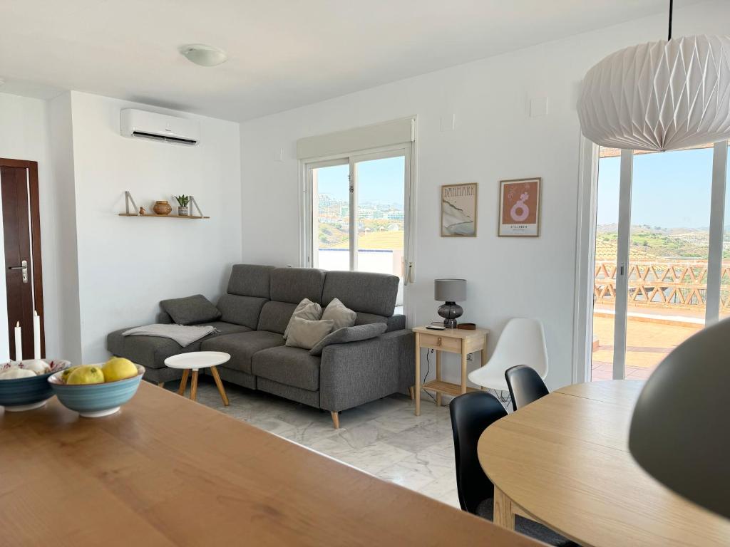 Posezení v ubytování Penthouse with exceptionel view, Miraflores