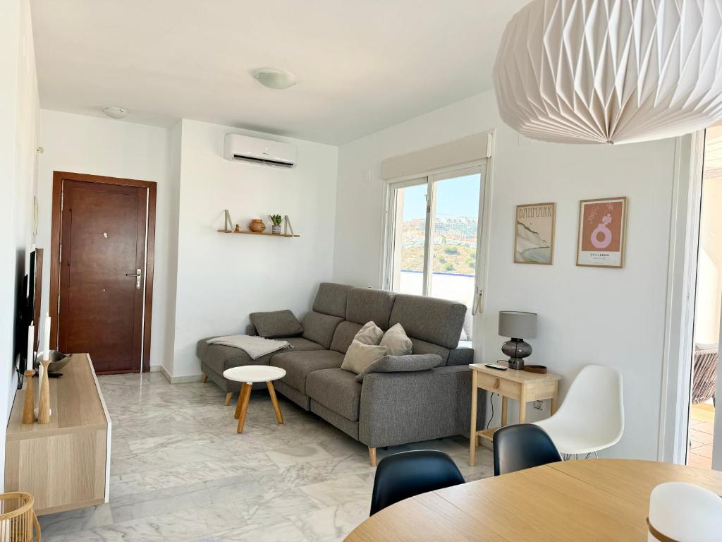 Posezení v ubytování Penthouse with exceptionel view, Miraflores
