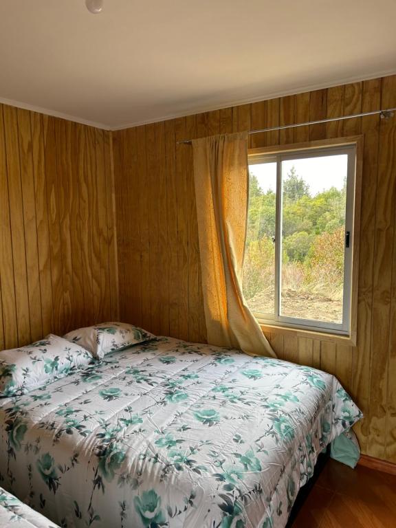 Postel nebo postele na pokoji v ubytování Acogedora cabaña amoblada