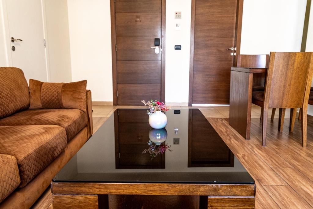 Posezení v ubytování Britannia Suites