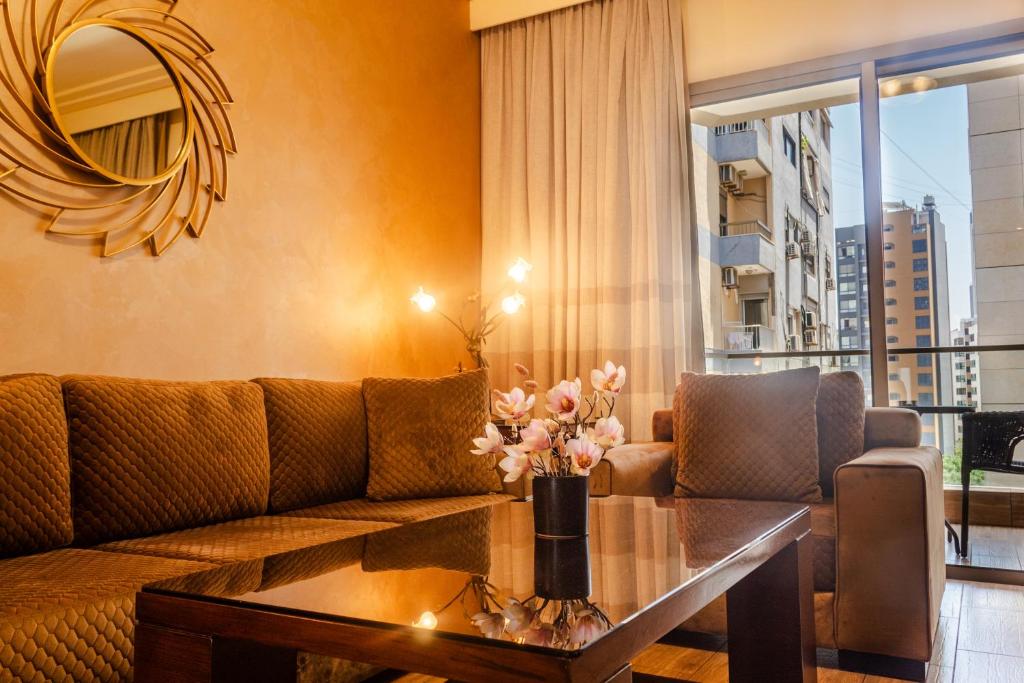 Posezení v ubytování Britannia Suites