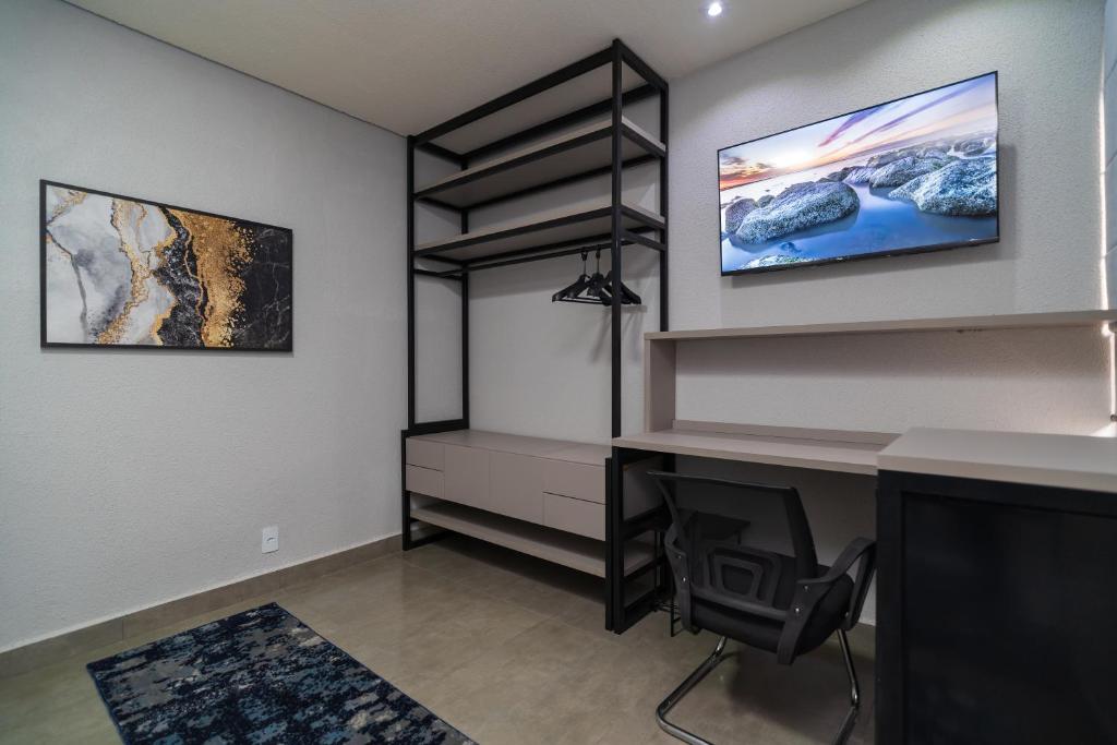 TV a/nebo společenská místnost v ubytování Gahpe Apartaments