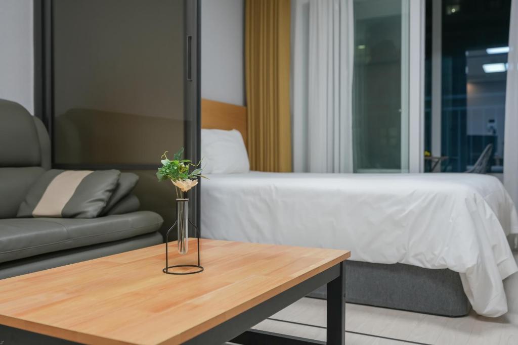 Posezení v ubytování Firstcity Hotel YEOSU