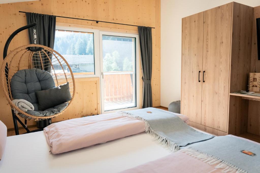 Rúm í herbergi á Nagelehof Apartment Bendelstein