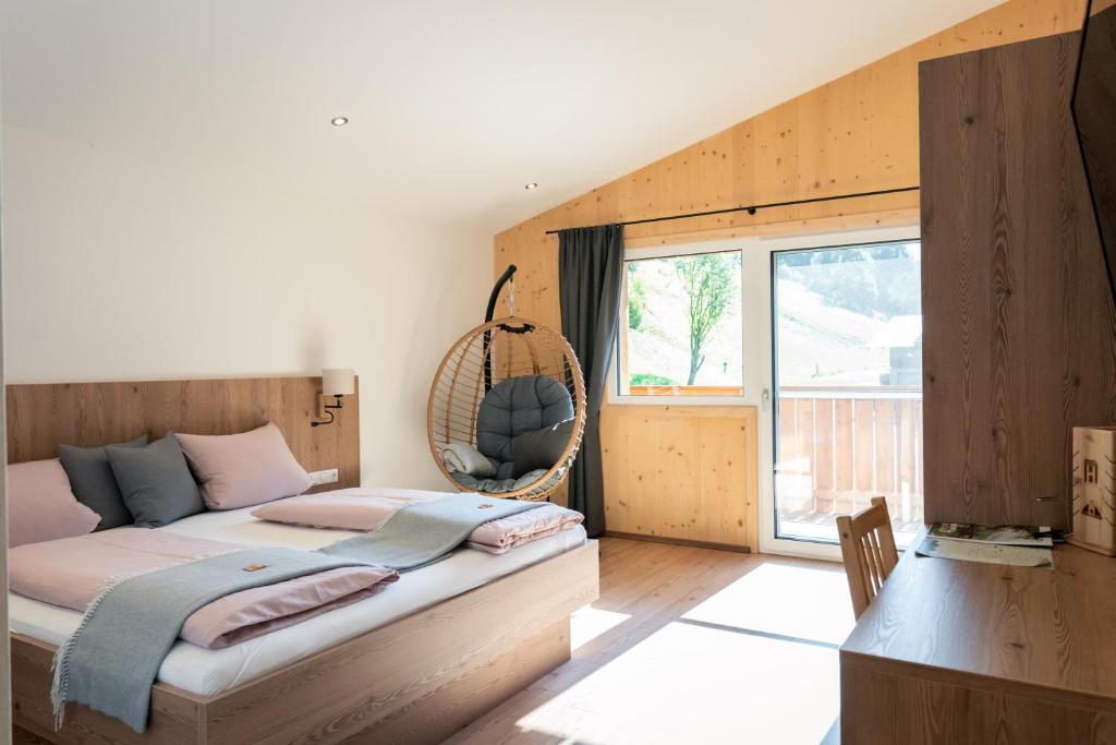 Rúm í herbergi á Nagelehof Apartment Bendelstein