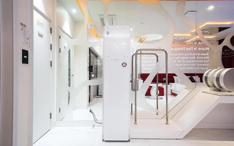 Fitness centrum a/nebo fitness zařízení v ubytování Mokpo Myeongpum Hotel