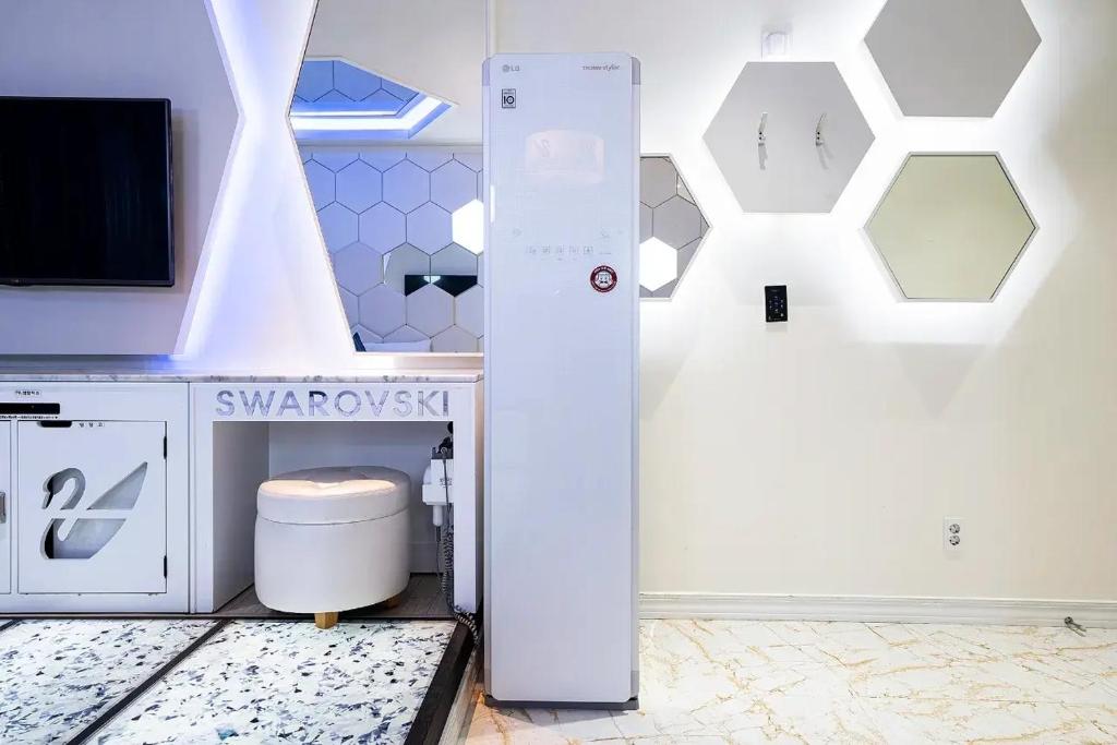 Kuchyň nebo kuchyňský kout v ubytování Mokpo Myeongpum Hotel