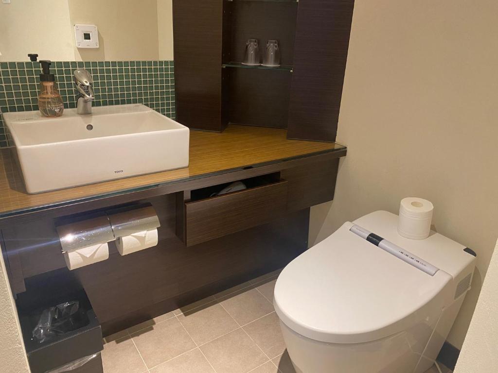 Koupelna v ubytování Hotel Grand Vert Kyu Karuizawa