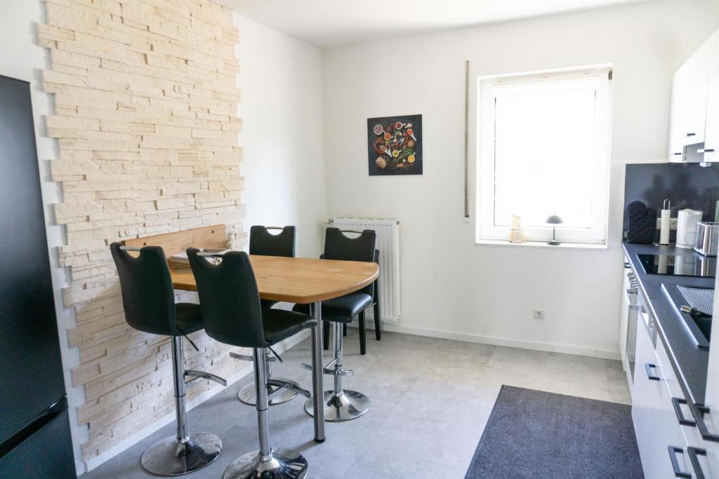Kuchyň nebo kuchyňský kout v ubytování Ferienwohnung Leni