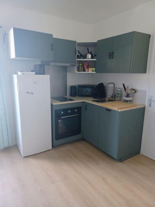 Kuchyň nebo kuchyňský kout v ubytování Spacieux appartement T2 & cabine