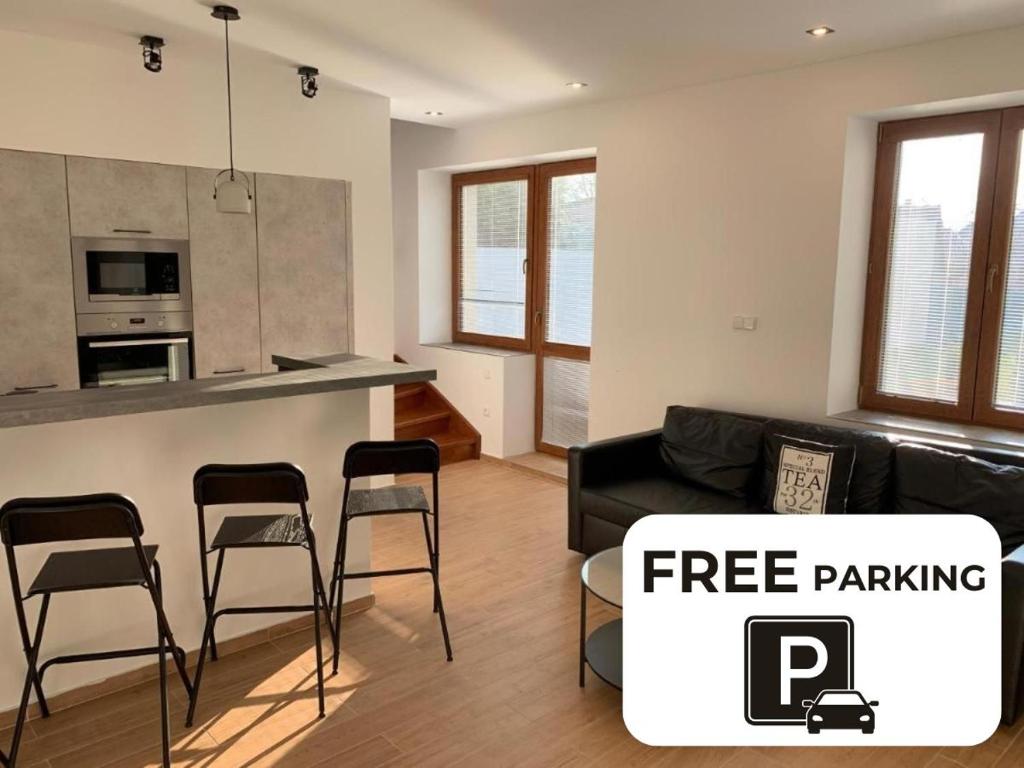 Kuchyň nebo kuchyňský kout v ubytování Apartmány Holiday