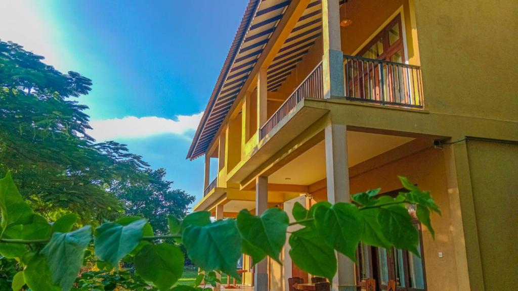 Balkón nebo terasa v ubytování Sigiri Lanka Resort