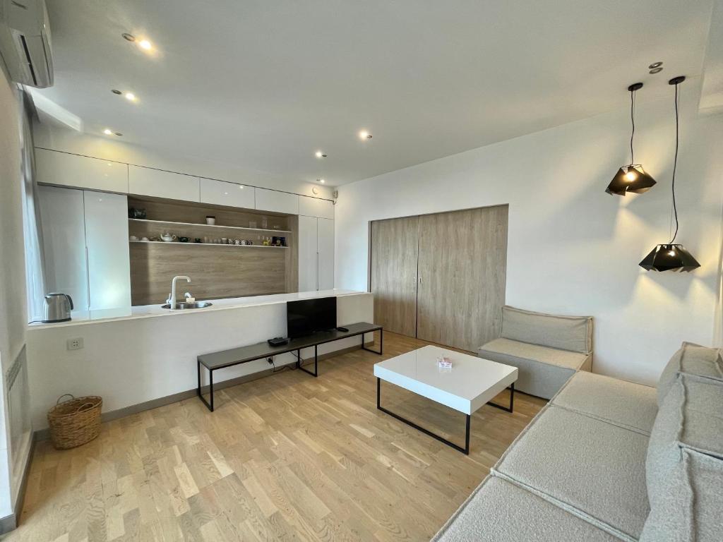 Χώρος καθιστικού στο Metro apartment