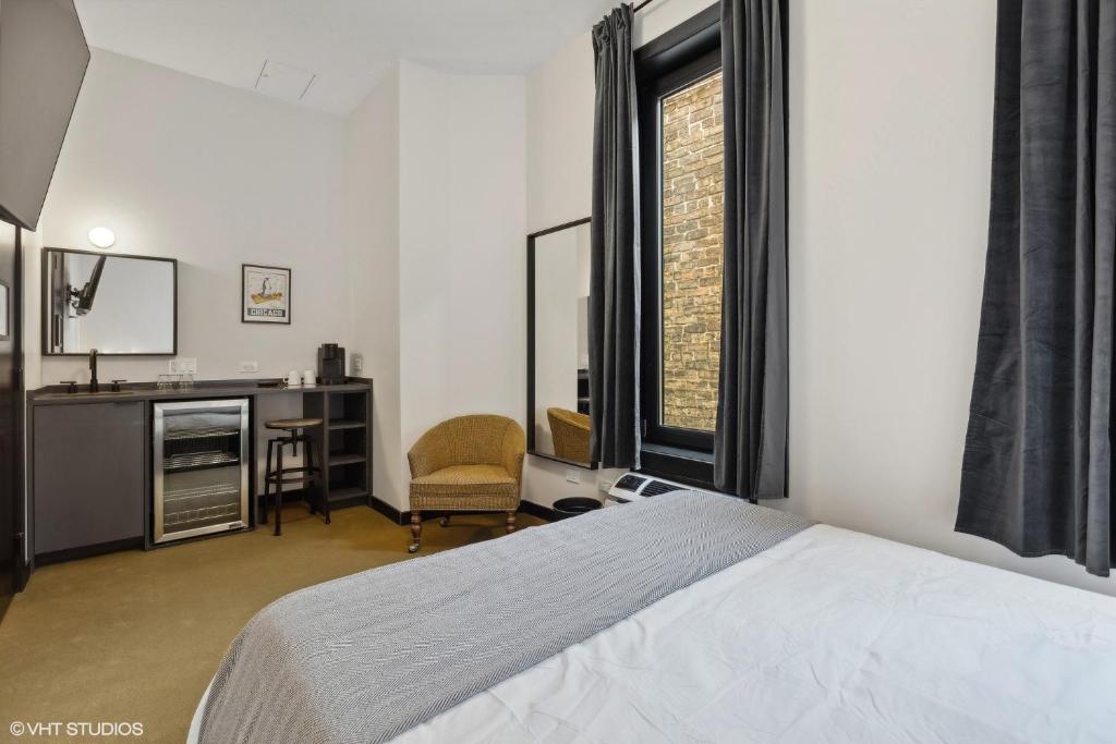 Logan Square SRO Hotel - Chambre Double Avec Salle De Bains Privative