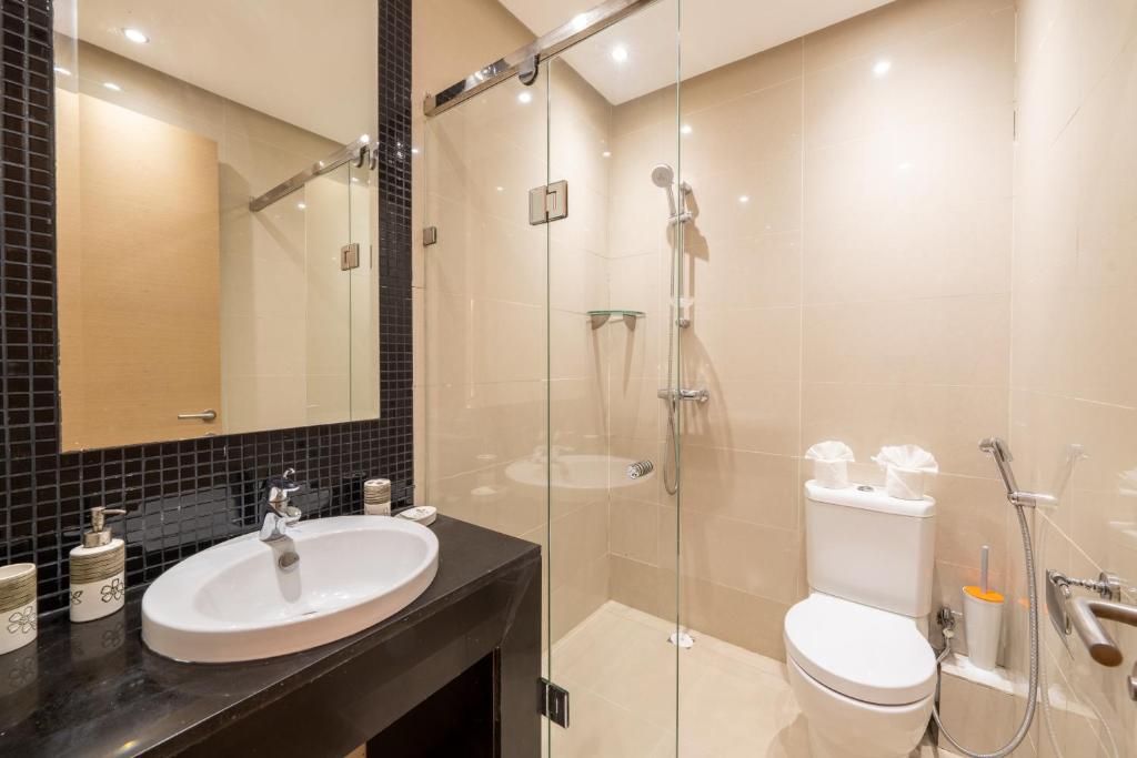 Koupelna v ubytování Alma Prestigia Appartments