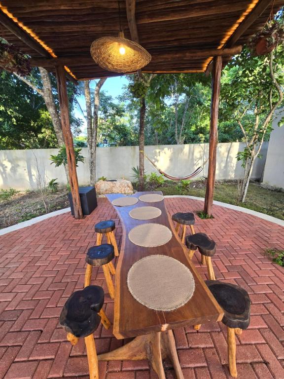 Patio nebo venkovní prostory v ubytování Villa con jacuzzi en Bacalar
