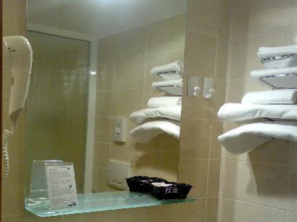 Koupelna v ubytování Hotel Astor