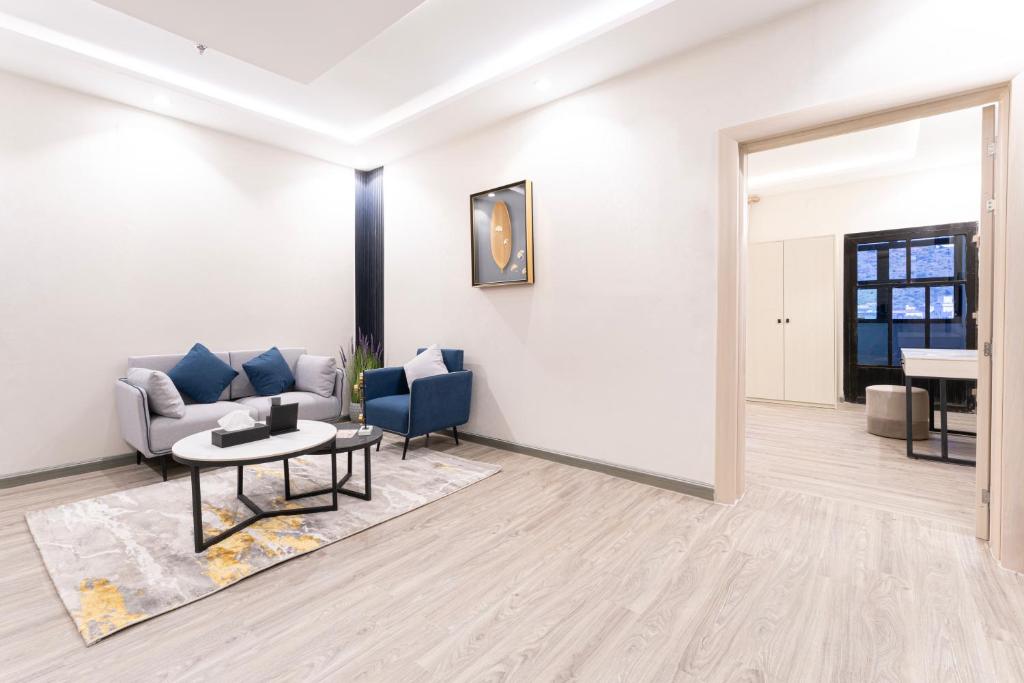 Posezení v ubytování الكراني للشقق الفندقية - AlKrrani Serviced Apartments