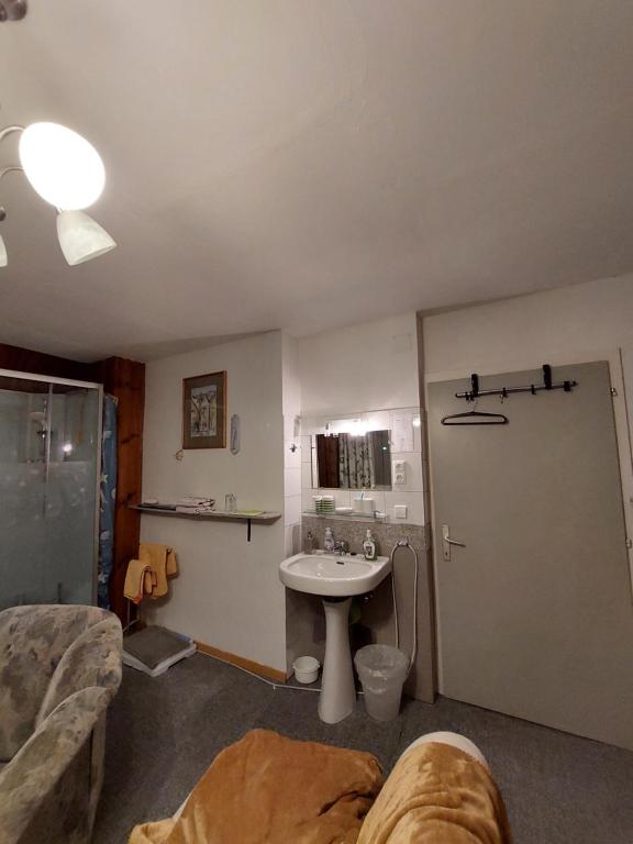 Koupelna v ubytování Privatzimmer