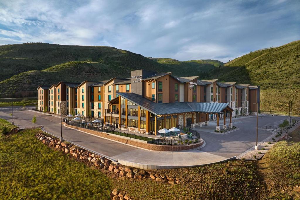 an rendering of a hotel with hills in the background at SpringHill Suites by Marriott Avon Vail Valley in Avon