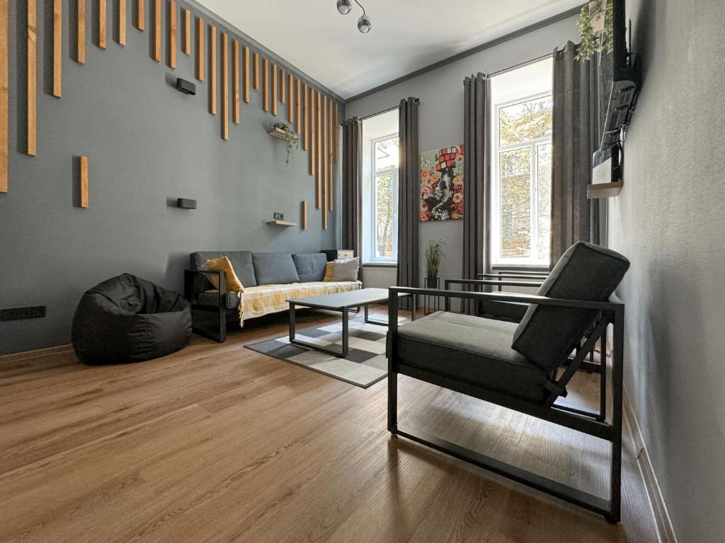Posezení v ubytování Apartments White Pearl Sadova