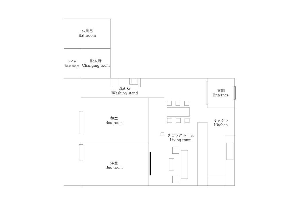 Půdorys ubytování Yap Shack