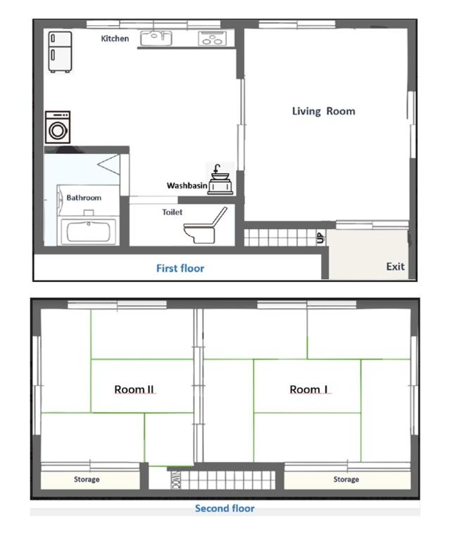 Půdorys ubytování 吉房民宿 YOSHIFUSA House 晴空塔徒步圈 整栋出租