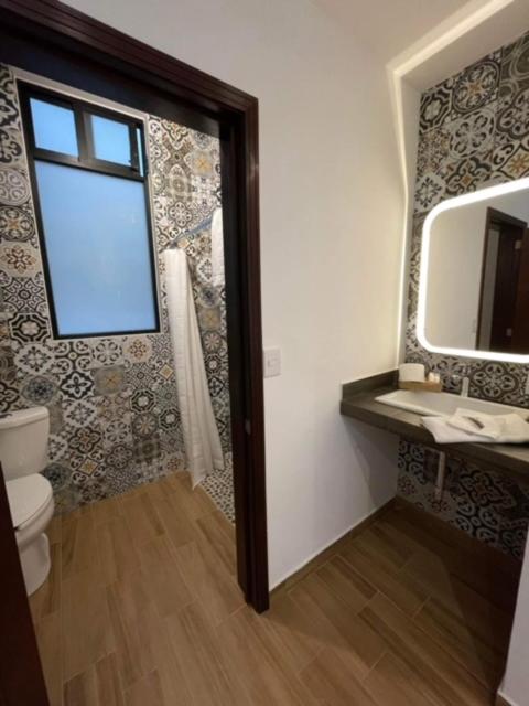 Koupelna v ubytování Gran Hotel Yacatas
