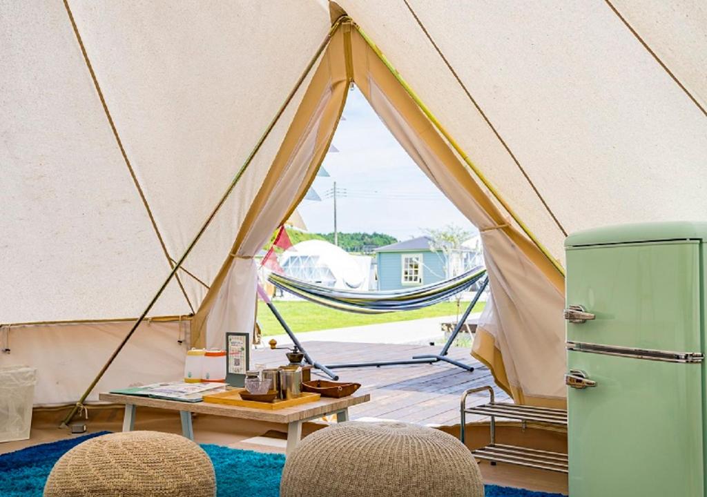 Posezení v ubytování Takatakiko Glamping Resort