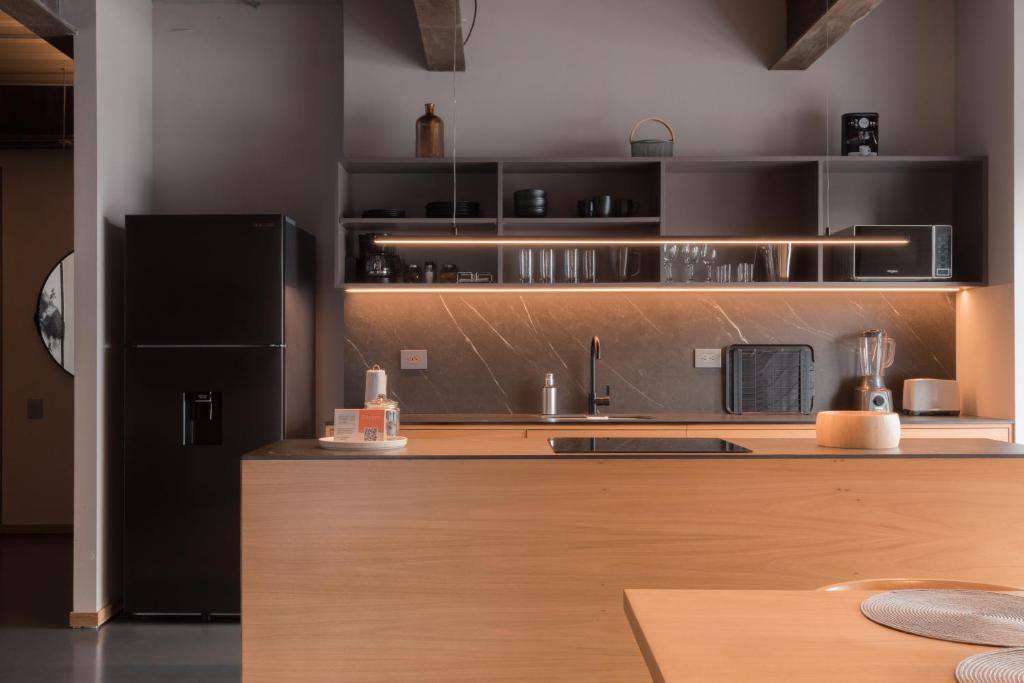 Kuchyň nebo kuchyňský kout v ubytování Edificio Zeta Erre
