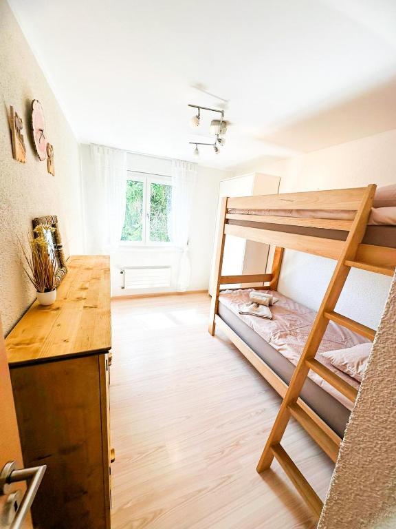 Postel nebo postele na pokoji v ubytování Charmant appartement avec vue splendide
