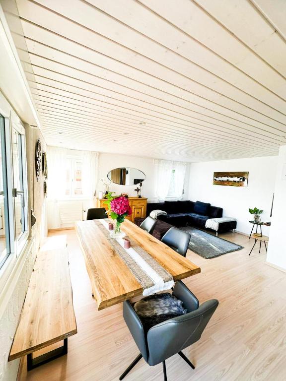 Posezení v ubytování Charmant appartement avec vue splendide