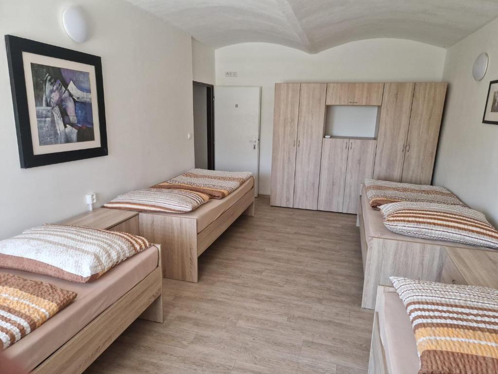Postel nebo postele na pokoji v ubytování Ubytování Louny