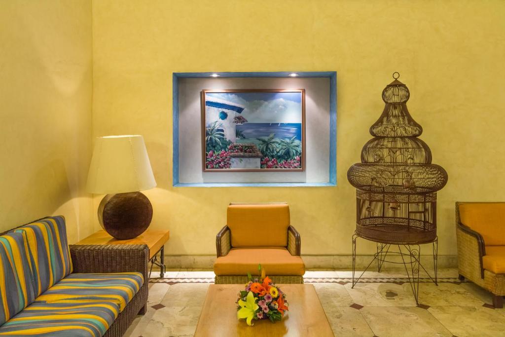Posezení v ubytování Posada Real Ixtapa