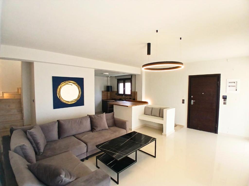 Posezení v ubytování Helios Blue Villas Kassandra