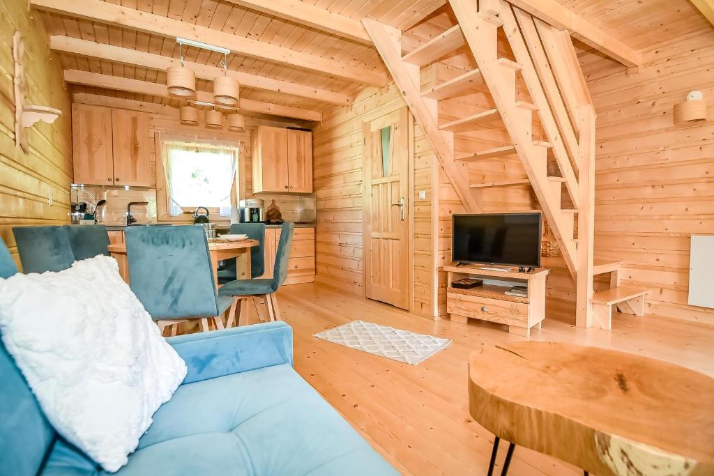 TV a/nebo společenská místnost v ubytování Domek na Groniku