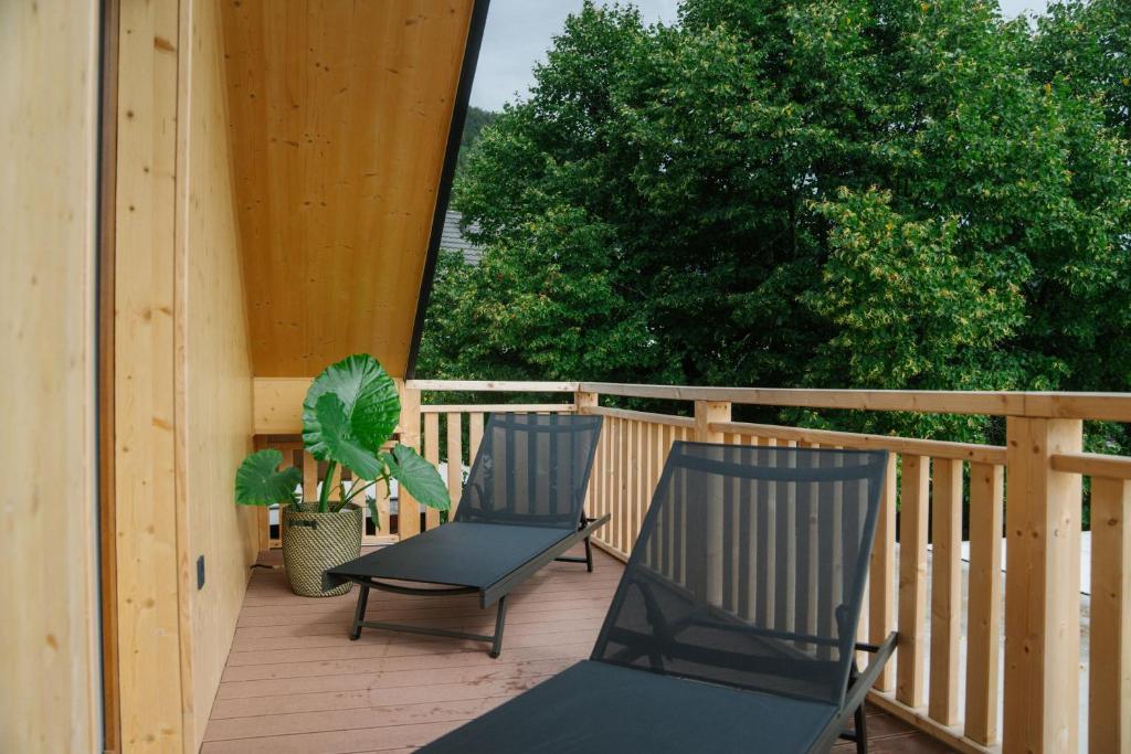 Balkón nebo terasa v ubytování Sobe rooms JELEN JELENOV GREBEN
