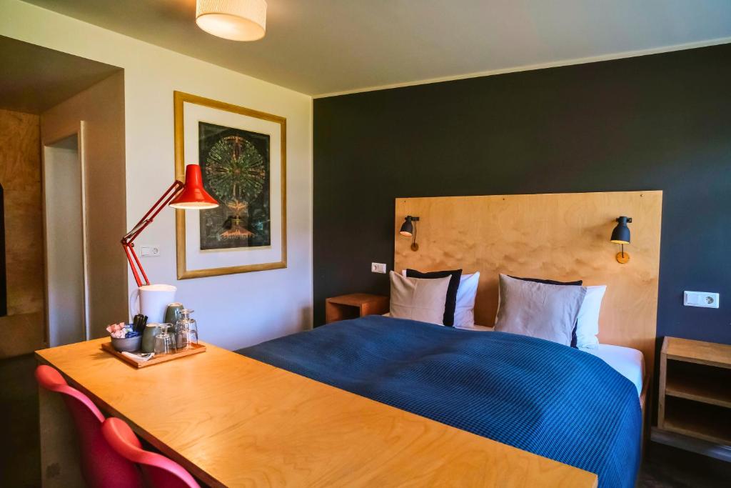 Postel nebo postele na pokoji v ubytování Snæfell - Hotel by Aldan