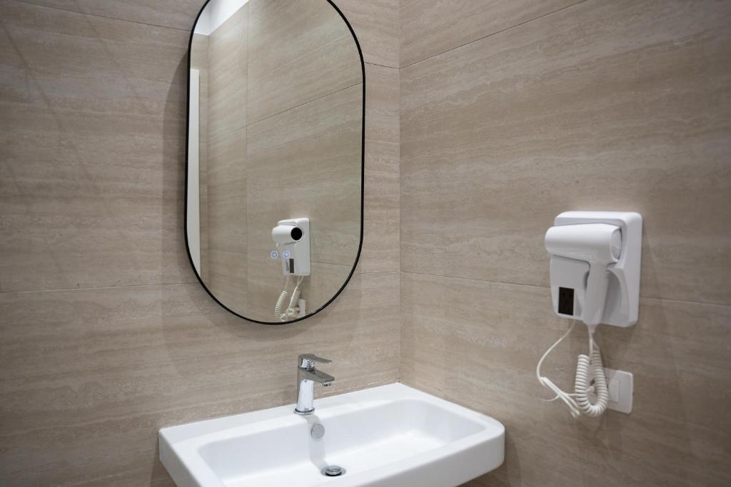 Koupelna v ubytování Hotel EuroStiven
