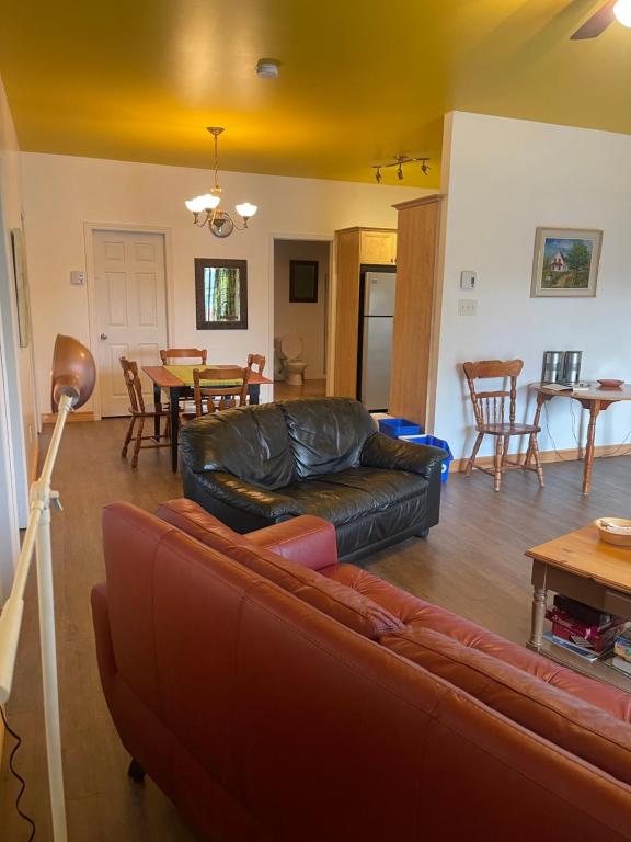 Posezení v ubytování Auberge du Wagon