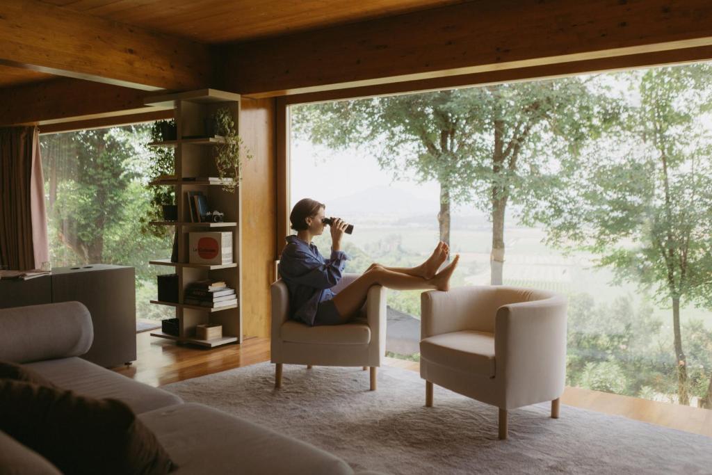 Posezení v ubytování Dal Gheppio - Nido con vista
