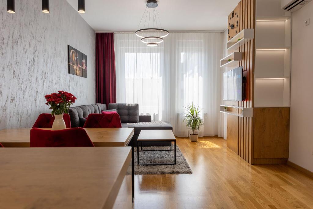 Et opholdsområde på Drobac apartman