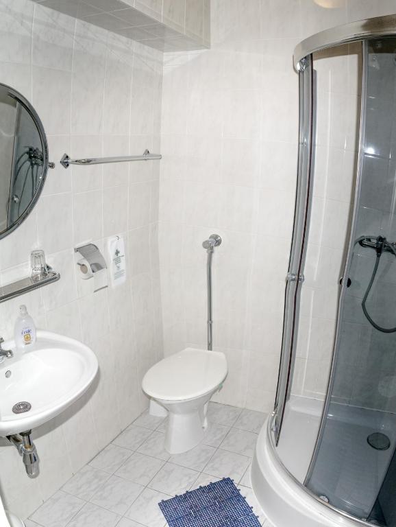 Koupelna v ubytování Hotel Magura