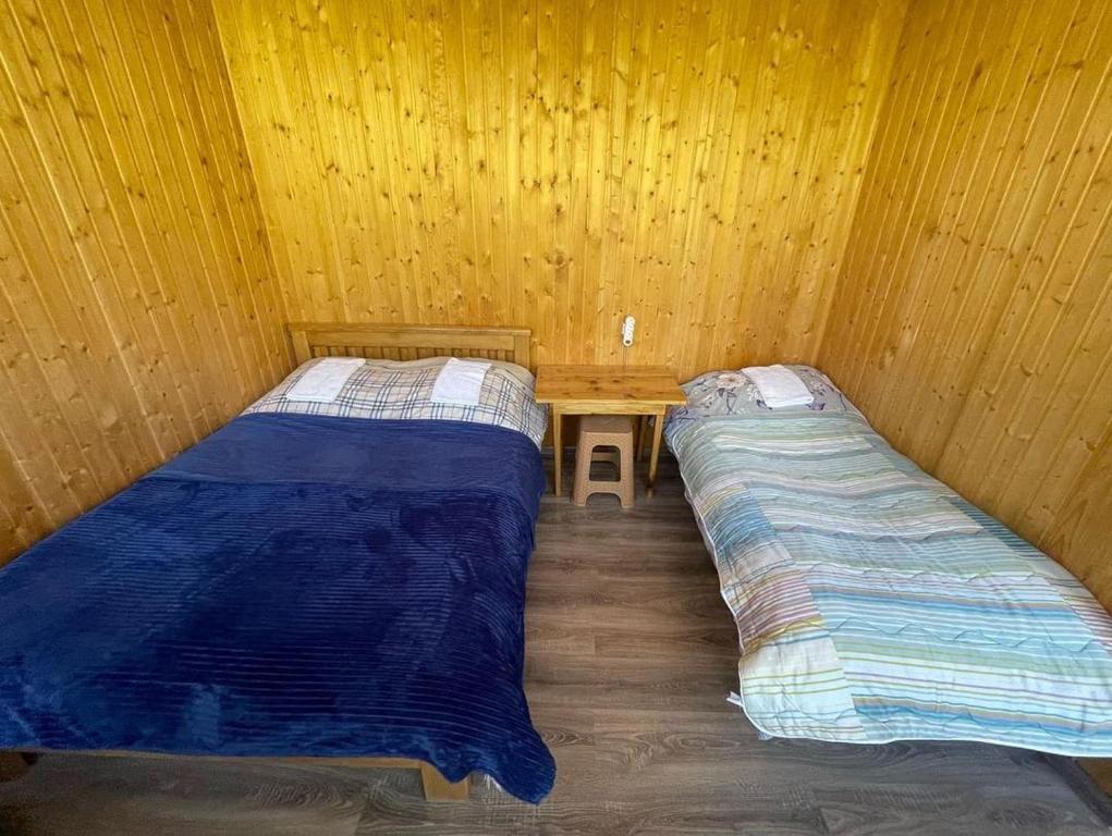 Postel nebo postele na pokoji v ubytování Mountain House in Juta