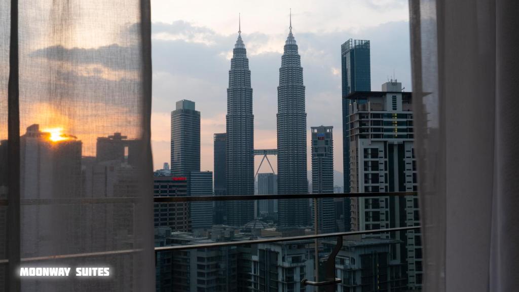 Nespecifikovaný výhled na destinaci Kuala Lumpur nebo výhled na město při pohledu z apartmánu