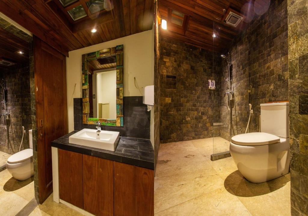 Koupelna v ubytování Nyaman Hostel
