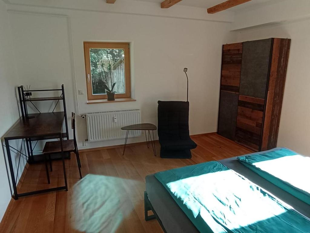 Postel nebo postele na pokoji v ubytování Fewo Wiesenblick
