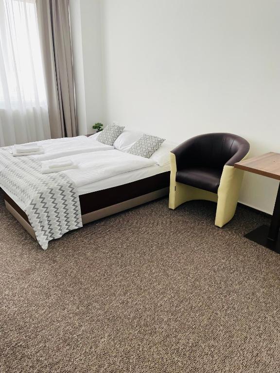 Postel nebo postele na pokoji v ubytování Hotel Slanica