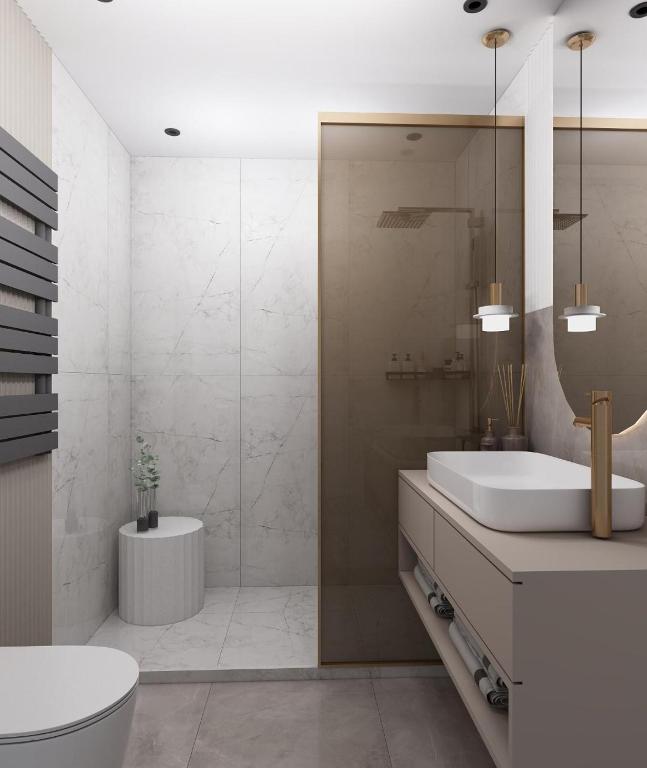 Koupelna v ubytování Hotel Terra Balneo